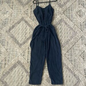 Abercrombie & Fitch Navy Blue Sleeveless Jumpsuit